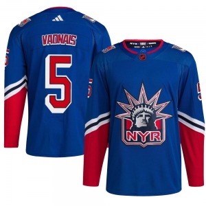 Carol Vadnais New York Rangers Adidas Authentic Royal Reverse Retro 2.0 Jersey