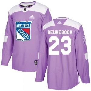 Jeff Beukeboom New York Rangers Adidas Authentic Purple Fights Cancer Practice Jersey