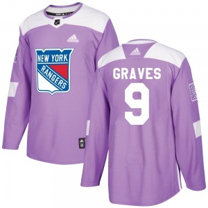 Adam Graves New York Rangers Adidas Authentic Purple Fights Cancer Practice Jersey