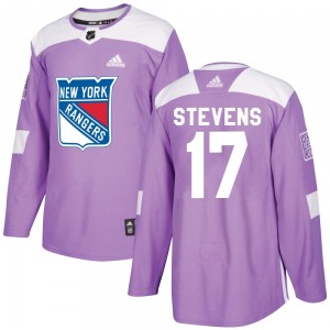 Kevin Stevens New York Rangers Adidas Authentic Purple Fights Cancer Practice Jersey