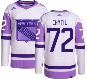 Filip Chytil New York Rangers Adidas Authentic Hockey Fights Cancer Jersey