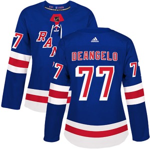 Women's Tony DeAngelo New York Rangers Adidas Authentic Royal Blue Home Jersey