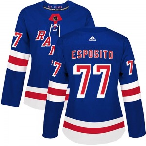 Women's Phil Esposito New York Rangers Adidas Authentic Royal Blue Home Jersey