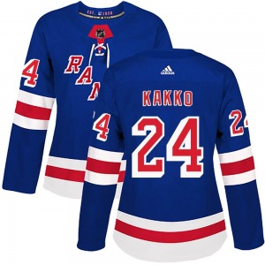 Women's Kaapo Kakko New York Rangers Adidas Authentic Royal Blue Home Jersey