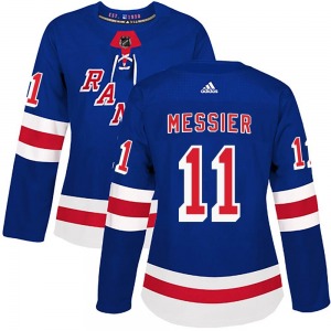 Women's Mark Messier New York Rangers Adidas Authentic Royal Blue Home Jersey
