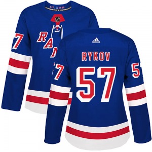 Women's Yegor Rykov New York Rangers Adidas Authentic Royal Blue Home Jersey