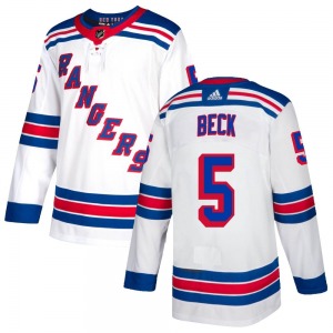 Youth Barry Beck New York Rangers Adidas Authentic White Jersey