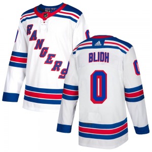 Youth Anton Blidh New York Rangers Adidas Authentic White Jersey