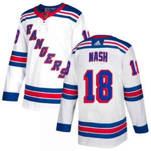 Youth Riley Nash New York Rangers Adidas Authentic White Jersey