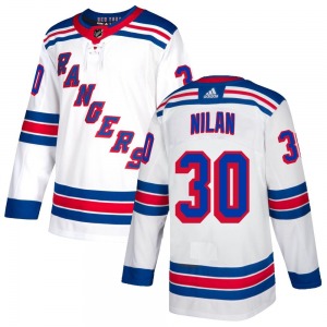 Youth Chris Nilan New York Rangers Adidas Authentic White Jersey