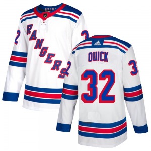 Youth Jonathan Quick New York Rangers Adidas Authentic White Jersey
