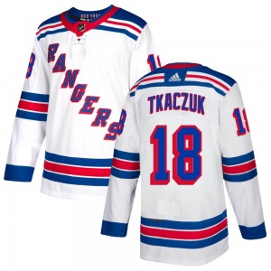 Youth Walt Tkaczuk New York Rangers Adidas Authentic White Jersey