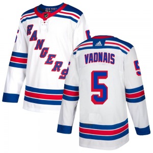 Youth Carol Vadnais New York Rangers Adidas Authentic White Jersey