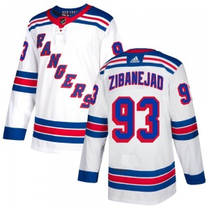 Youth Mika Zibanejad New York Rangers Adidas Authentic White Jersey