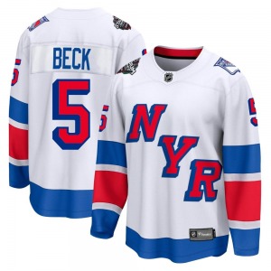 Barry Beck New York Rangers Fanatics Branded Breakaway White 2024 Stadium Series Jersey