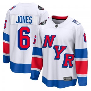 Zac Jones New York Rangers Fanatics Branded Breakaway White 2024 Stadium Series Jersey