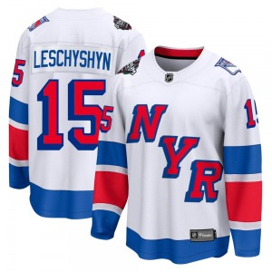 Jake Leschyshyn New York Rangers Fanatics Branded Breakaway White 2024 Stadium Series Jersey
