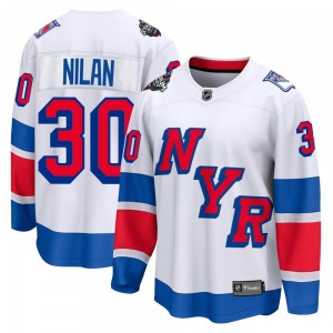 Chris Nilan New York Rangers Fanatics Branded Breakaway White 2024 Stadium Series Jersey