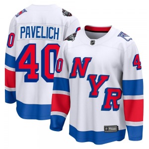 Mark Pavelich New York Rangers Fanatics Branded Breakaway White 2024 Stadium Series Jersey