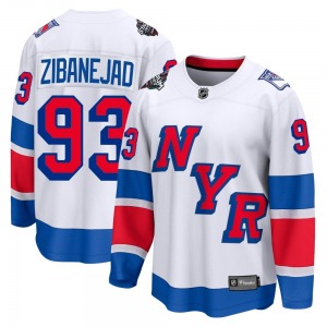 Mika Zibanejad New York Rangers Fanatics Branded Breakaway White 2024 Stadium Series Jersey