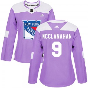 Women's Rob Mcclanahan New York Rangers Adidas Authentic Purple Fights Cancer Practice Jersey
