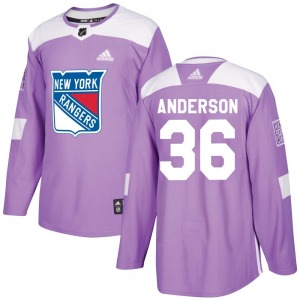 Youth Glenn Anderson New York Rangers Adidas Authentic Purple Fights Cancer Practice Jersey