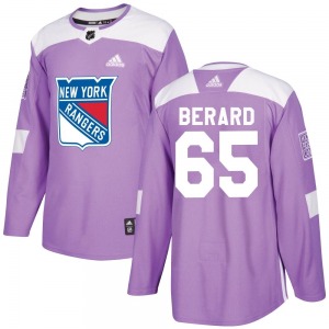 Youth Brett Berard New York Rangers Adidas Authentic Purple Fights Cancer Practice Jersey