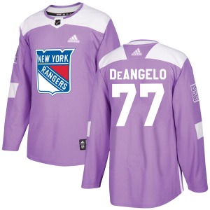 Youth Tony DeAngelo New York Rangers Adidas Authentic Purple Fights Cancer Practice Jersey