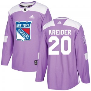 Youth Chris Kreider New York Rangers Adidas Authentic Purple Fights Cancer Practice Jersey