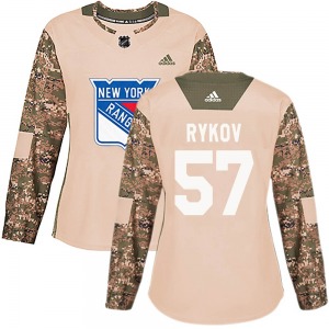 Women's Yegor Rykov New York Rangers Adidas Authentic Camo Veterans Day Practice Jersey