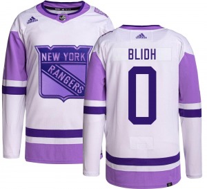 Youth Anton Blidh New York Rangers Adidas Authentic Hockey Fights Cancer Jersey