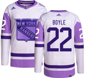 Youth Dan Boyle New York Rangers Adidas Authentic Hockey Fights Cancer Jersey
