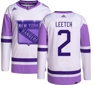 Youth Brian Leetch New York Rangers Adidas Authentic Hockey Fights Cancer Jersey