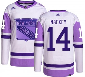 Youth Connor Mackey New York Rangers Adidas Authentic Hockey Fights Cancer Jersey