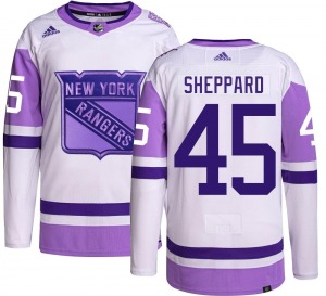 Youth James Sheppard New York Rangers Adidas Authentic Hockey Fights Cancer Jersey