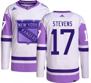 Youth Kevin Stevens New York Rangers Adidas Authentic Hockey Fights Cancer Jersey