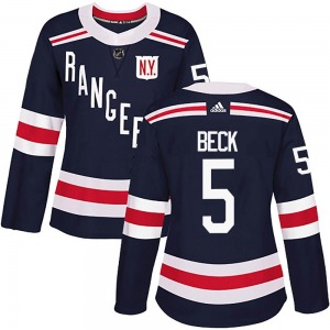 Women's Barry Beck New York Rangers Adidas Authentic Navy Blue 2018 Winter Classic Home Jersey