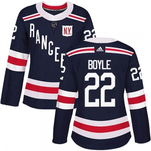Women's Dan Boyle New York Rangers Adidas Authentic Navy Blue 2018 Winter Classic Home Jersey