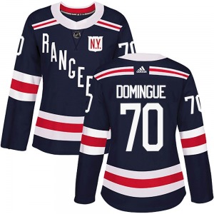 Women's Louis Domingue New York Rangers Adidas Authentic Navy Blue 2018 Winter Classic Home Jersey