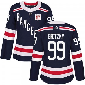 Women's Wayne Gretzky New York Rangers Adidas Authentic Navy Blue 2018 Winter Classic Home Jersey