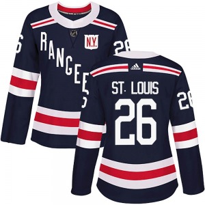Women's Martin St. Louis New York Rangers Adidas Authentic Navy Blue 2018 Winter Classic Home Jersey