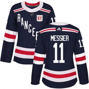 Women's Mark Messier New York Rangers Adidas Authentic Navy Blue 2018 Winter Classic Home Jersey