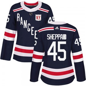 Women's James Sheppard New York Rangers Adidas Authentic Navy Blue 2018 Winter Classic Home Jersey