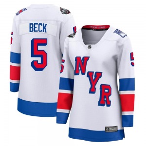 Women's Barry Beck New York Rangers Fanatics Branded Breakaway White 2024 Stadium Series Jersey