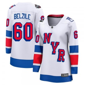 Women's Alex Belzile New York Rangers Fanatics Branded Breakaway White 2024 Stadium Series Jersey