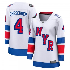 Women's Ron Greschner New York Rangers Fanatics Branded Breakaway White 2024 Stadium Series Jersey