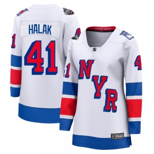 Women's Jaroslav Halak New York Rangers Fanatics Branded Breakaway White 2024 Stadium Series Jersey