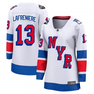 Women's Alexis Lafreniere New York Rangers Fanatics Branded Breakaway White 2024 Stadium Series Jersey