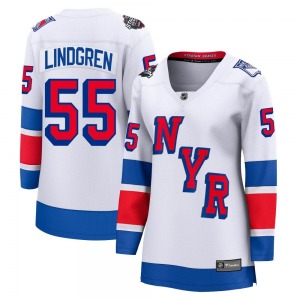 Women's Ryan Lindgren New York Rangers Fanatics Branded Breakaway White 2024 Stadium Series Jersey