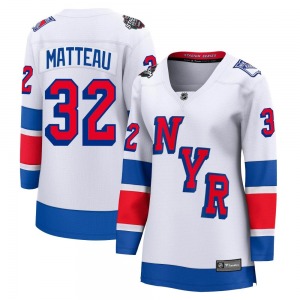 Women's Stephane Matteau New York Rangers Fanatics Branded Breakaway White 2024 Stadium Series Jersey